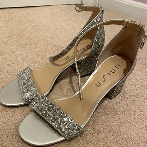 Sparkly block heels